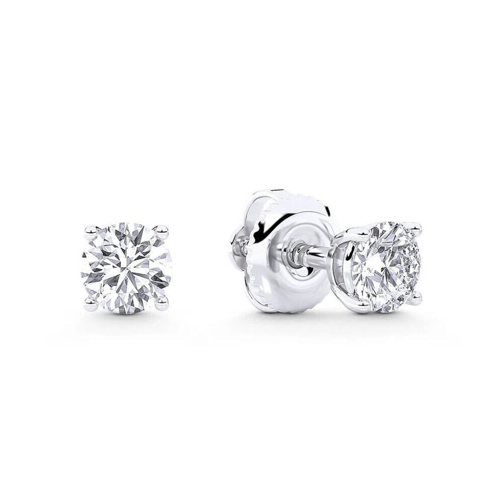 0.25ct Lab Grown Diamond Round Brilliant 4-Prong Stud Earrings in 14k White Gold